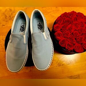 Vans Men's Sky Blue Slip-On Loafers